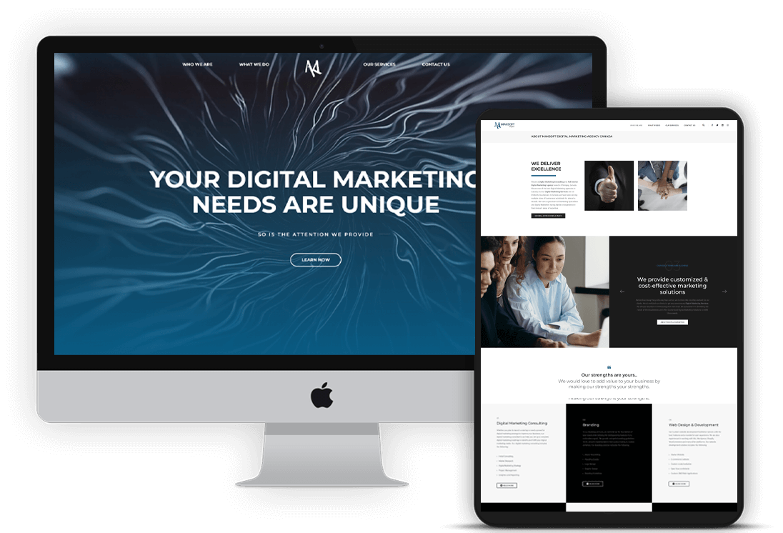 Website of calgary web design company